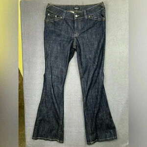 Allen B by Allen Schwartz Jeans Womens 12 Dark wash Denim blue Flare (0210)